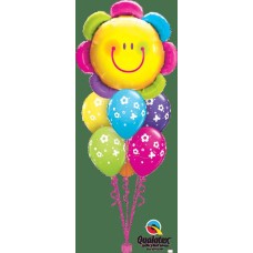 Bukiet 557 Smiley Flower & Butterflies Qualatex #15384 85065-6